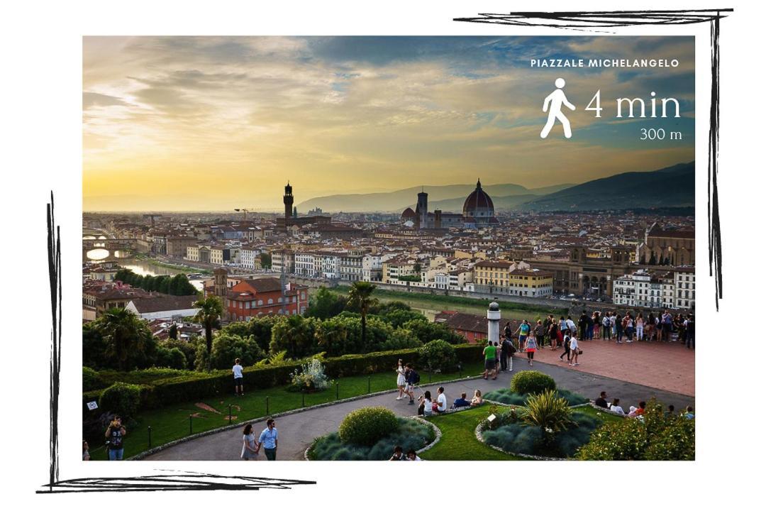 フィレンツェElegante Casa Ai Piedi Di Piazzale Michelangeloアパートメント エクステリア 写真